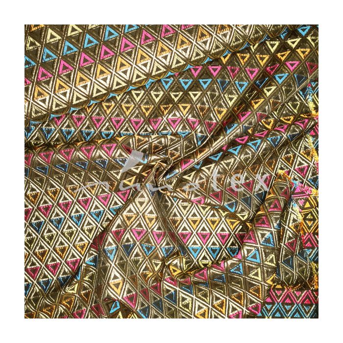 ITALIEN: Jacquard Rauten metallic