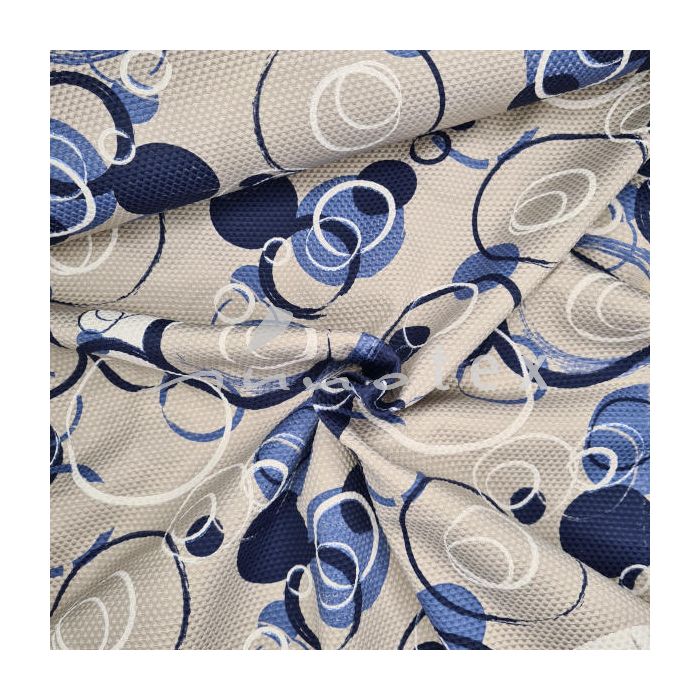 Jacquard Kreise hellgrau
