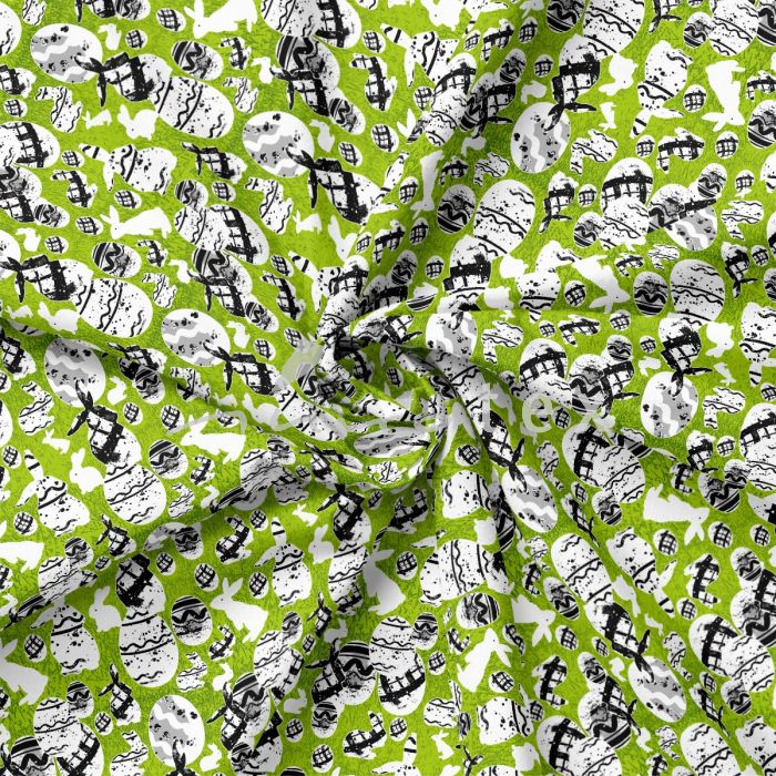Stoffe Ostern Häschen grün