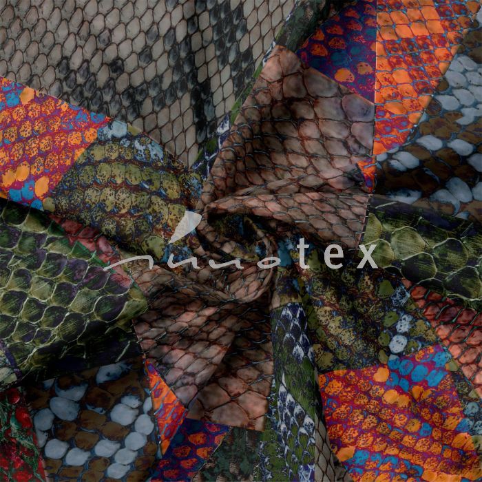 Viskose, Jersey, Stoffe, graphisch, caro, 