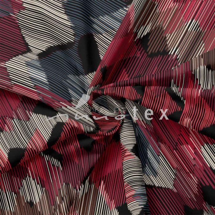 Viskose, Jersey, Stoffe, Streifen, Caro