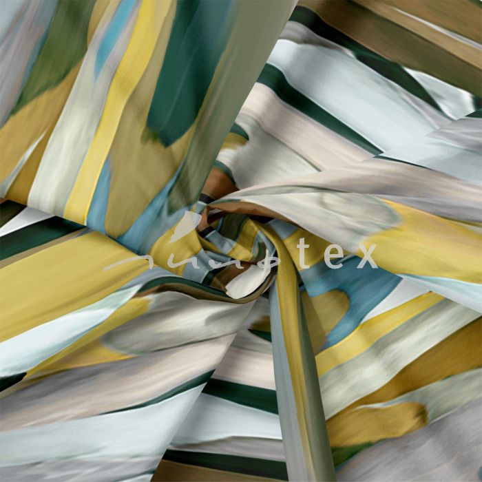 Viskose, Jersey, Stoffe, grün, grafisch, Pinselstriche