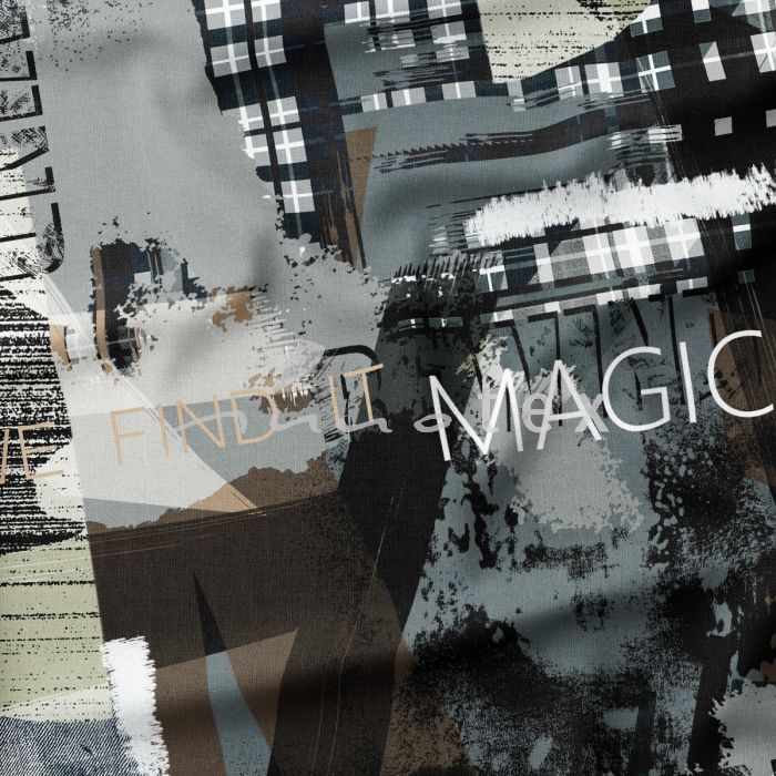 Viskose, Jersey, Stoffe, grafisch, grau, elegant