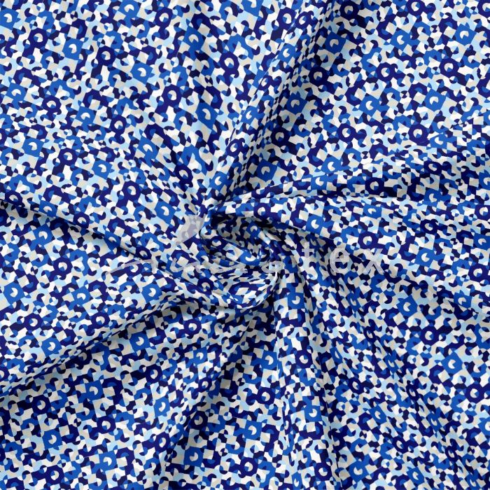 Baumwolle Stoffe, Gewebe, Patchwork, Art. Cosmo, Viereck , Kreis, blau