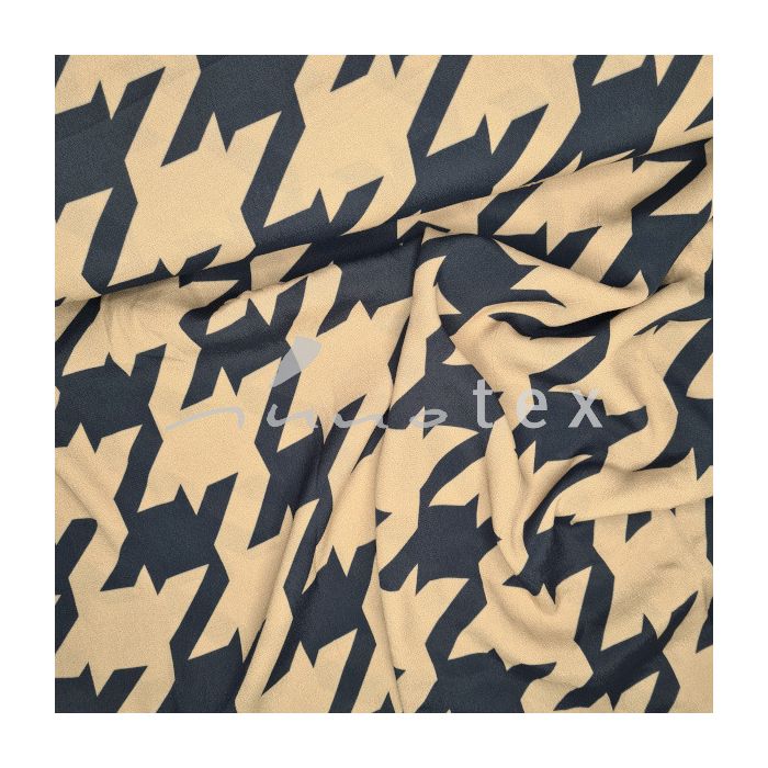 Burda Curvy - Modell 416 Bluse, Viskosekrepp Hahnentritt