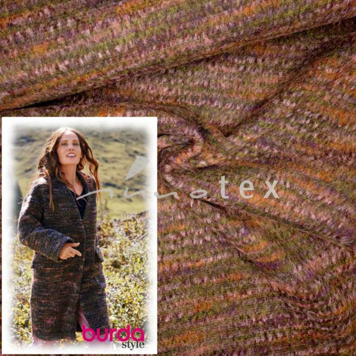 Burda Style - Modell 116, Wollmischung bunt meliert