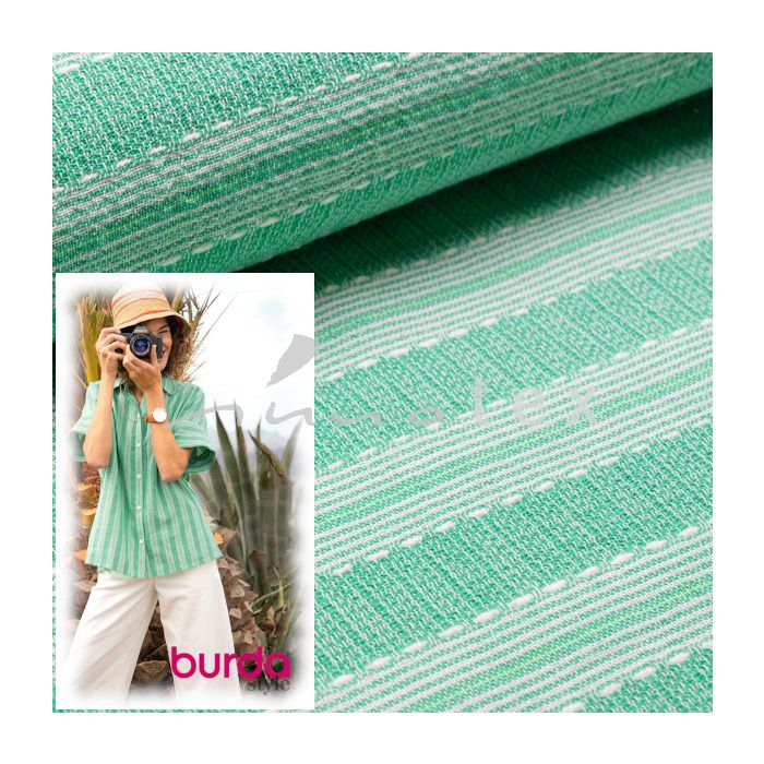 Baumwoll-Jacquard, Burda Modell 118A Bluse
