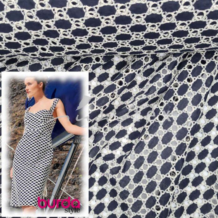 Burda Style, Modell 124 Kleid, Lochspitze