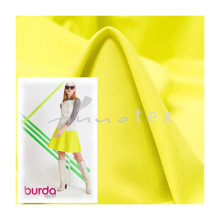 Burda - Modell 114B Kleid, neongelb