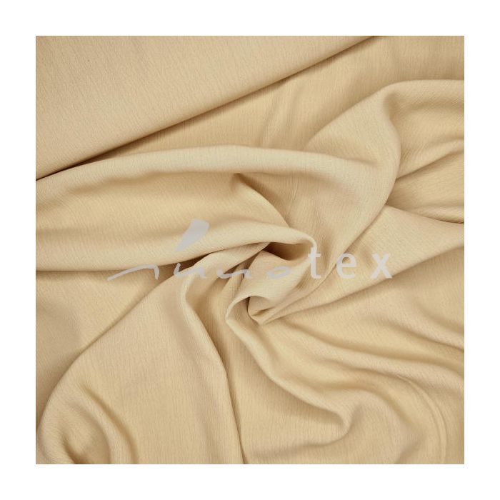 Viskosestoff gecrasht beige