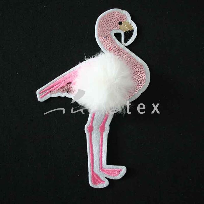 Aufbügler, Aufnäher Flamingo