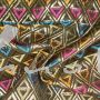 ITALIEN: Jacquard Rauten metallic