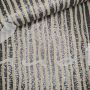 Paillettenstoff grau-creme