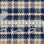 Mantel-Karo blau-beige