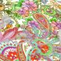 Viskosestoff - Paisley pink
