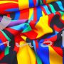 Viskosestoff - buntes grafisches Muster