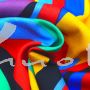 Viskosestoff - buntes grafisches Muster
