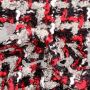 ITALIEN: Bouclé rot-grau-schwarz