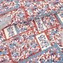 Viskosestoff Patchworkprint blau