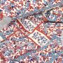Viskosestoff Patchworkprint blau