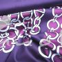 Italien: Baumwoll-Satin Ketten bordeaux
