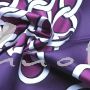 Italien: Baumwoll-Satin Ketten bordeaux