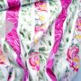 Exklusiv: Baumwoll-Satin florale Streifen