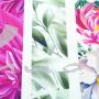 Exklusiv: Baumwoll-Satin florale Streifen
