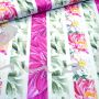 Exklusiv: Baumwoll-Satin florale Streifen