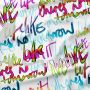 Viskose, Jersey, Stoffe, Graffiti, Buchstaben