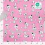French Terry, Sweatware, freche Katzen, rosa