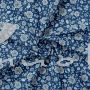 blau, floral, satin