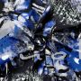 Viskose, Jersey, Stoffe, blau, grafisch, Blumen