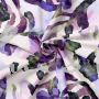 Viskose, Jersey, Stoffe, Grafisch, Blüten, Blätter, Floral, violette