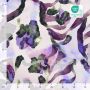 Viskose, Jersey, Stoffe, Grafisch, Blüten, Blätter, Floral, violette
