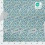 Baumwolle Stoffe, Gewebe, Patchwork, Art. Cosmo, Blumen, himmelblau