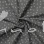 Baumwolle Stoffe, Gewebe, Patchwork, Art. Cosmo, Blumen, Grau