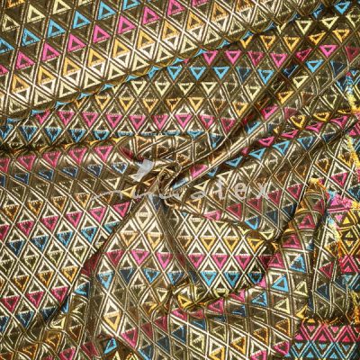 ITALIEN: Jacquard Rauten metallic