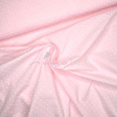 Baumwollstoff Plumeti rosa-weiß
