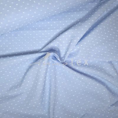Baumwollstoff Plumeti hellblau-weiß