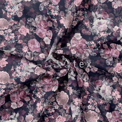 Innotex - Stoffe, hochwertiger Satin, floral
