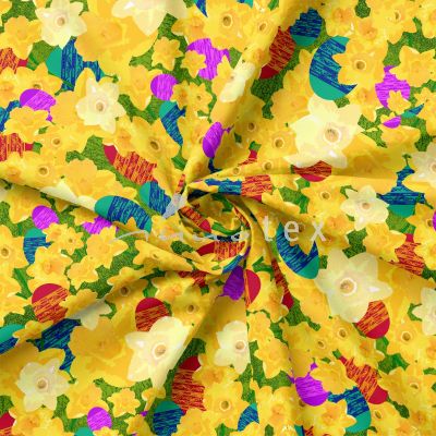 Stoffe Ostern Narzisse gelb