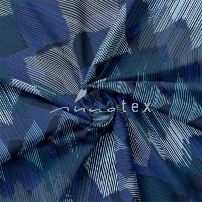 Viskose, Jersey, Stoffe, Streifen, blau, Caro