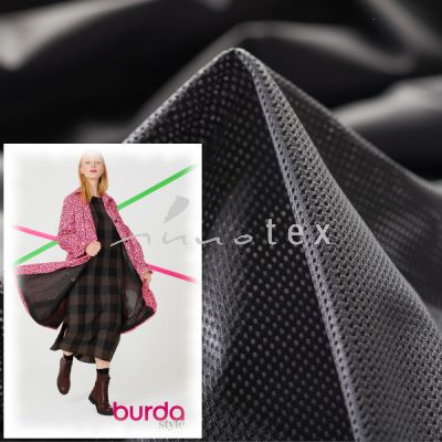 Burda - Modell 107B Mantel, Mesh-Futter grau
