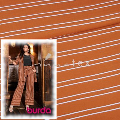 Burda - Modell 124B Jacke, 127B Hose, Viskoseprint Streifen