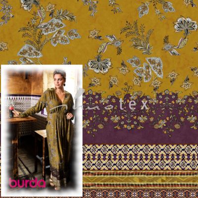 Burda - Modell 128 Kleid, Viskosejersey Bordüre