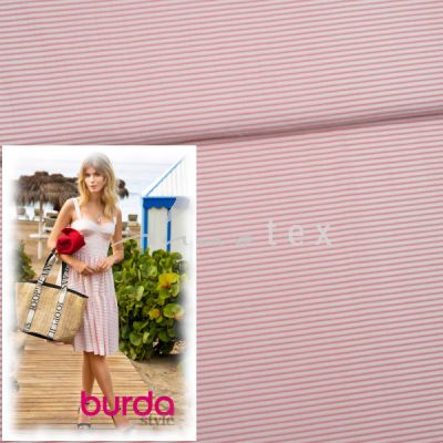 Burda Style- Modell 115 Kleid, Seersucker Streifen