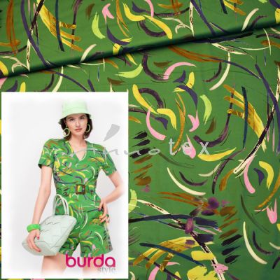 Burda Style - Modell 108 Overall, Baumwollstretch grün