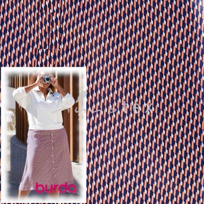 Burda Style - Modell 127 B Rock, Viskose Mini-Parallelogramme