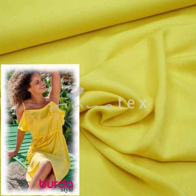 Burda Style, Modell 118 Kleid, Viskosestoff gelb